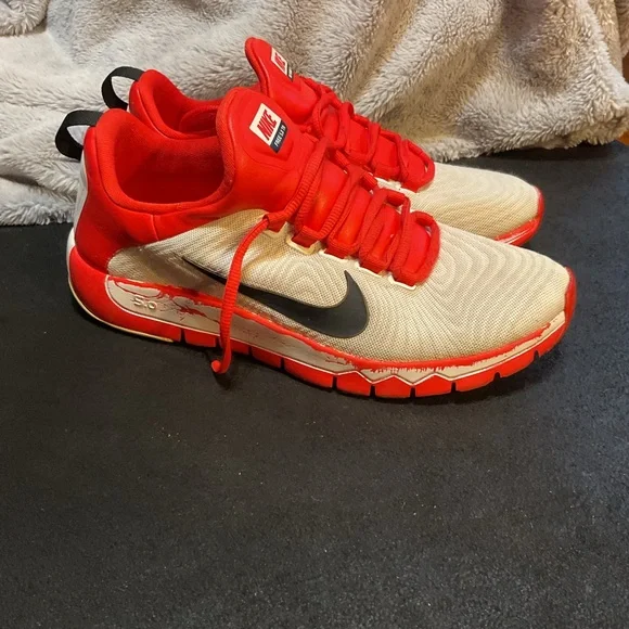 Nike Red and White Sneakers - Picture 2 of 3